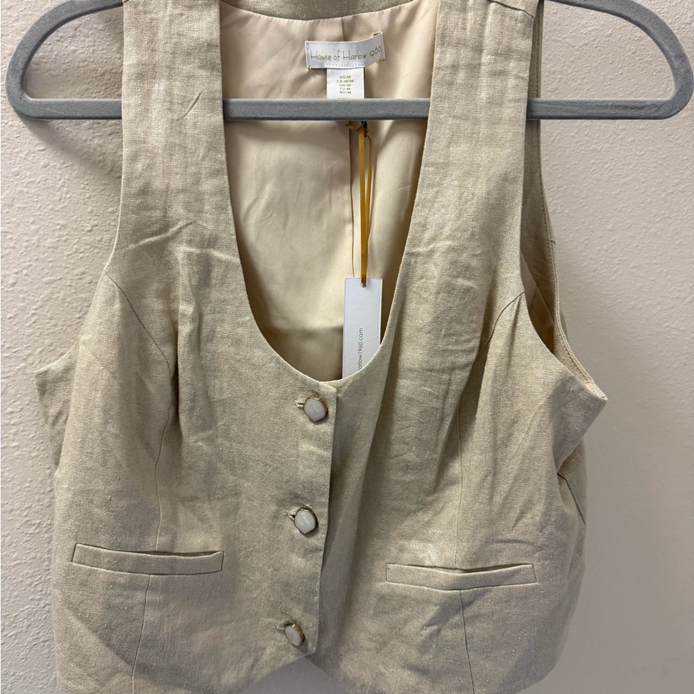 House of Harlow 1960 Cream Vest